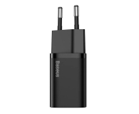 Ładowarka i akumulator BASEUS sieciowa Super Si Quick Charger 1xUSB-C 25W (czarna) CCSP020101